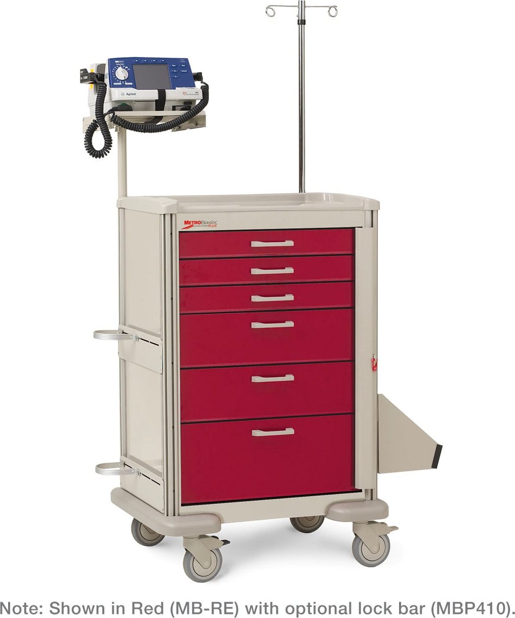 Metro MBP3210CRT1 - Basix Plus Crash Cart, Steel/Aluminum/Polymer, Taupe