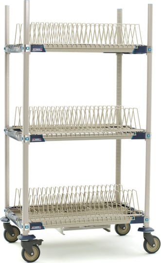 Metro PR36VX2-XDR - MetroMax i Mobile Drying Rack w/Three Tray Racks & Drip Tray, 24'W x 36'L x 68'H, 600 lbs. Capacity