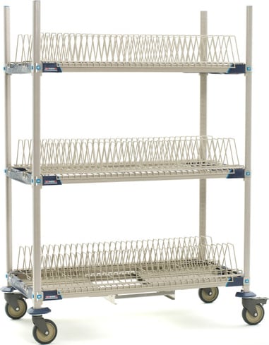 Metro PR48VX2-XDR - MetroMax i Mobile Drying Rack w/Three Tray Racks & Drip Tray, 24'W x 48'L x 68'H, 600 lbs. Capacity