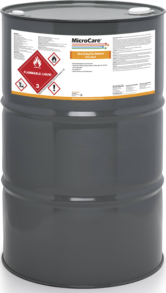 MicroCare MCC-EC7MD - Slow Drying, Citrus Based Flux Remover (55 Gallon Drum)