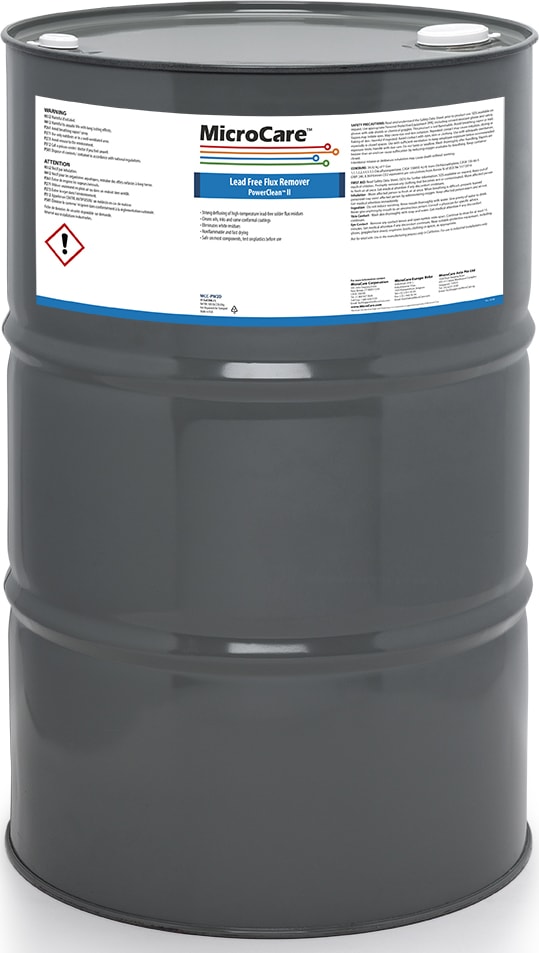 MicroCare MCC-PW2D - Lead Free Flux Remover, Power Clean (55 Gallon Drum)