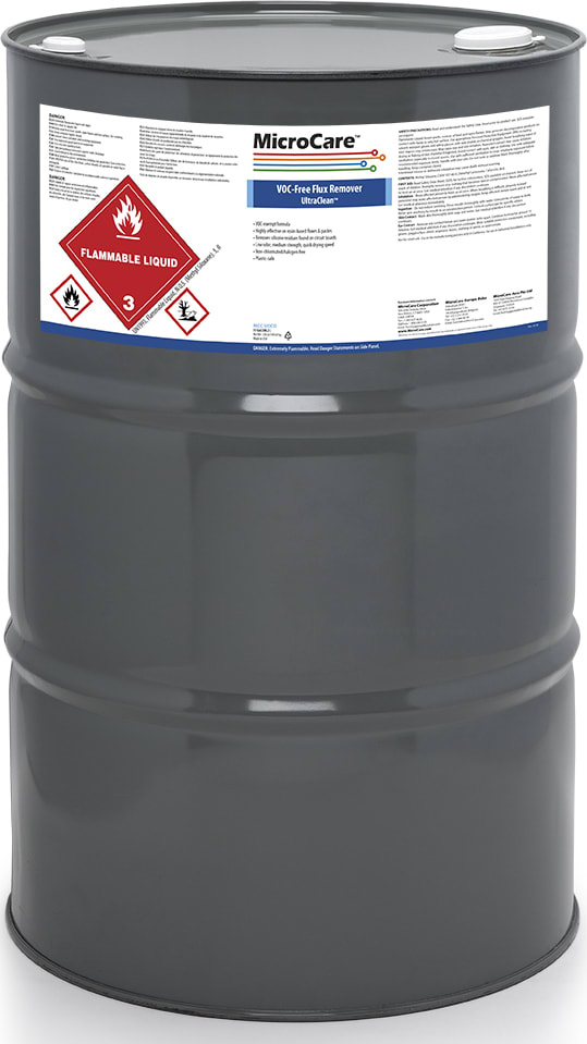 MicroCare MCC-VOCD - VOC Free Flux Remover, UltraClean (55 Gallon Drum)