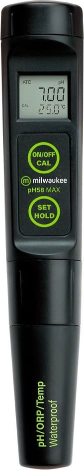 Milwaukee pH58 - MAX Waterproof 3-in-1 pH/ORP/Temp Tester w/ Replaceable Probe