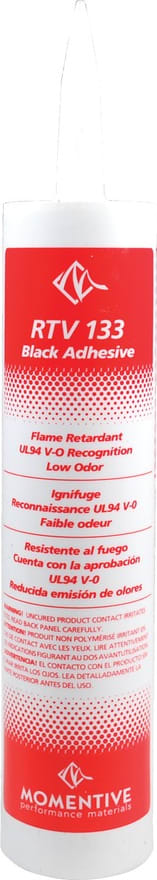 Momentive RTV133 - Adhesive Sealant, GE 10.1oz Cartridge, RTV Silicone, Black