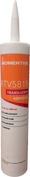 Momentive RTV5818 - Adhesive Sealant, Silicone, 10.1 Cartridge, Translucent