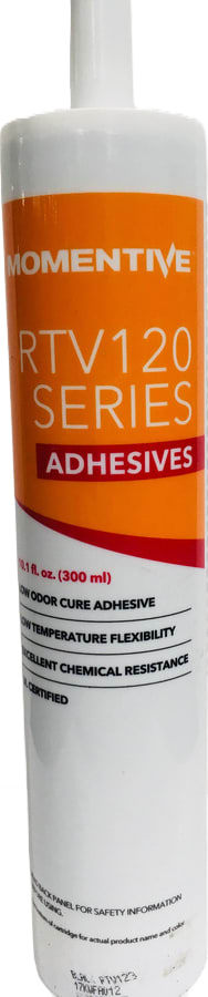 Momentive RTV123 - Adhesive Sealant, Silicone, 10.1 Cartridge, Black