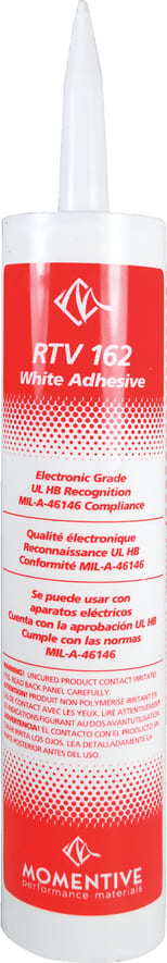 Momentive RTV162-Cartridge - Adhesive Sealant, 10.1 oz Cartridge, White Paste