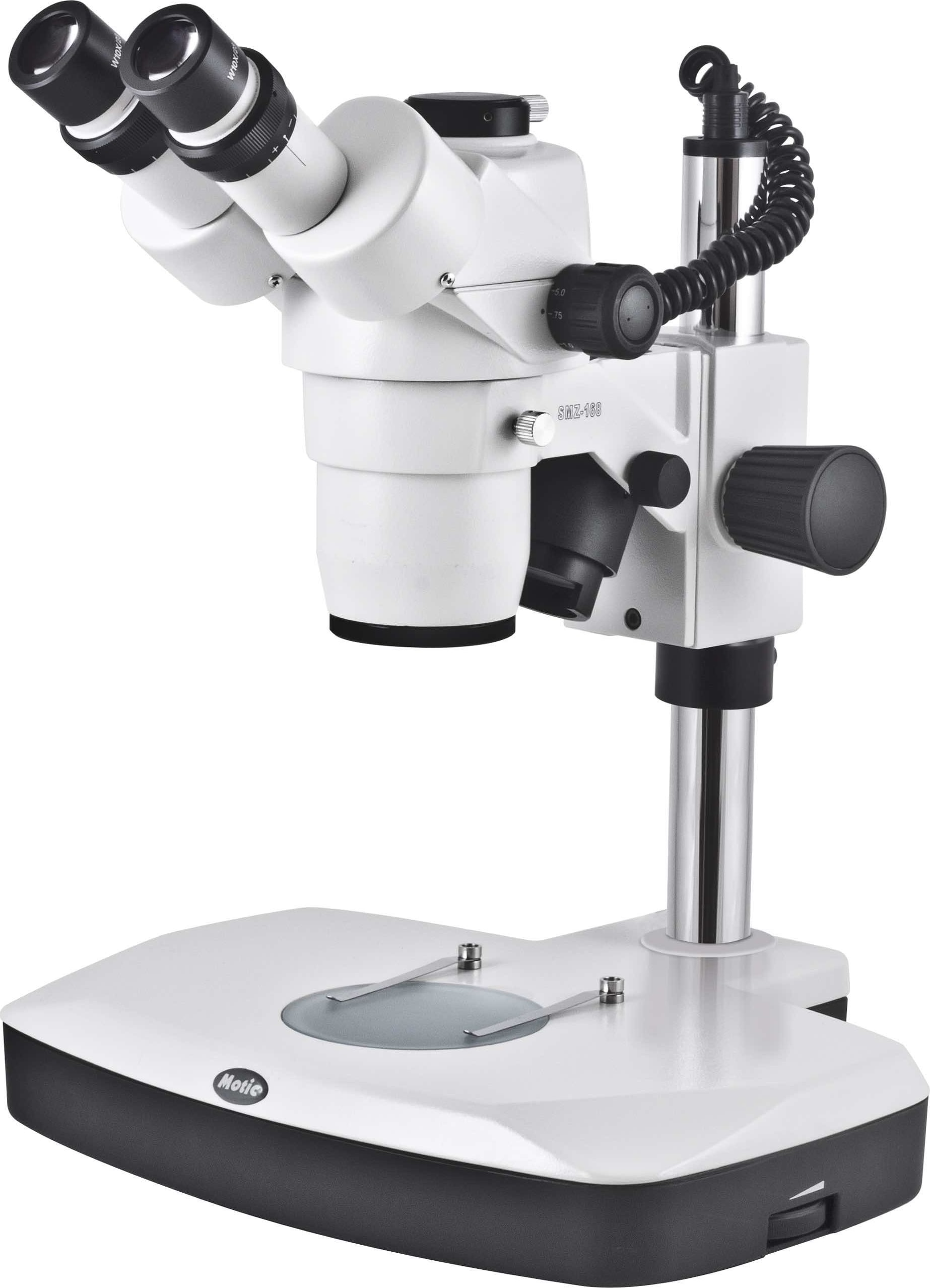 Motic SMZ-168-TL Stereo Microscopes - Type (Microscopes): Stereo, Body Style: Trinocular, Illumination Type: Halogen