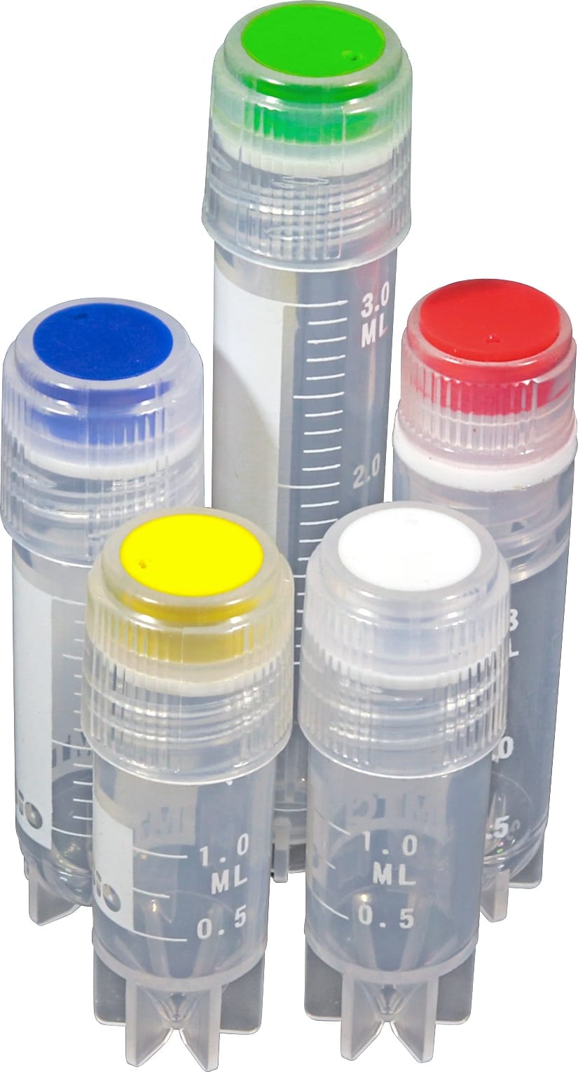 MTC Bio V5809-A - Color Cap Inserts for Cryogenic Vials, Assorted Colors, 500/Pack