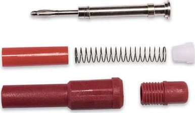 Mueller Electric BU-32604M-2 - Spring-loaded, Retractable Miniature Banana Plug (Red)