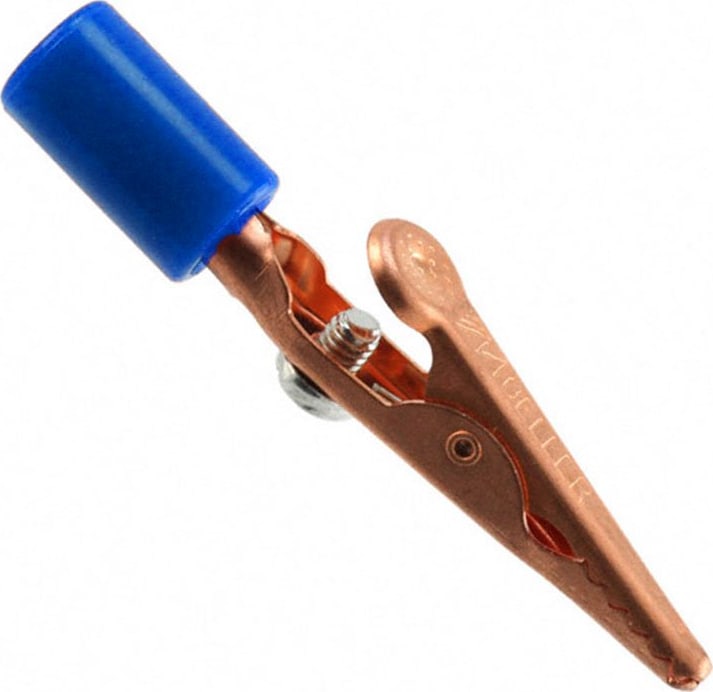 Mueller Electric BU-60CHS-6 Blue Alligator Copper Clip Acetate Handle