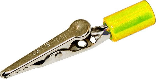 Mueller Electric BU-60HS-4 Yellow Alligator Steel Clip Acetate Handle and Screw