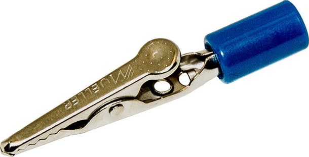 Mueller Electric BU-60HPR-6 Blue Phone Tip Alligator Steel Clip Acetate Handle