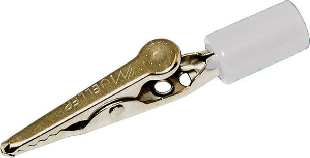 Mueller Electric BU-60H-9 White Alligator Steel Clip Acetate Handle
