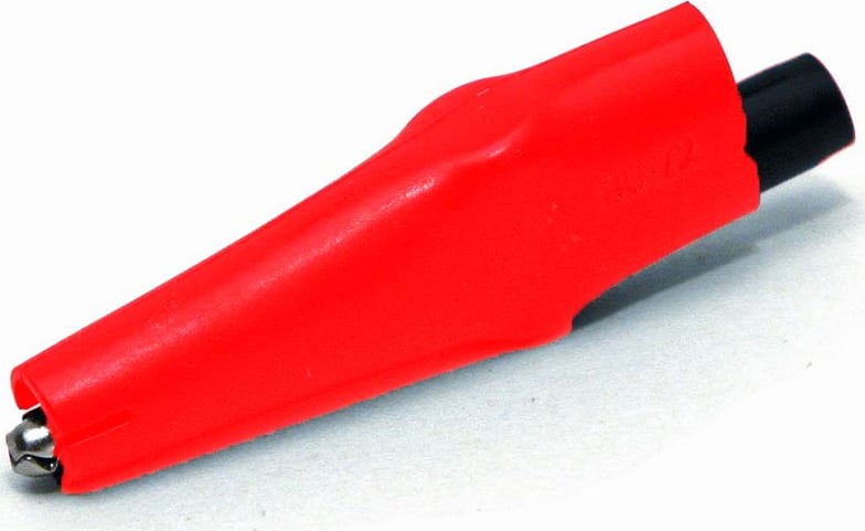 Mueller Electric BU-63-2 Red Insulated Alligator Steel Clip