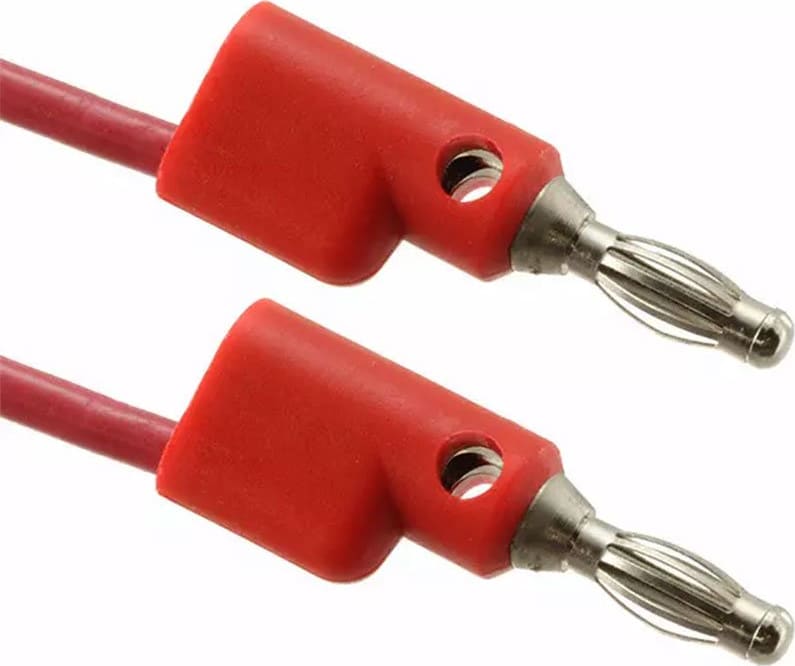Mueller Electric BU-PB4-2 Test Lead, Stackable Banana Plugs on Each End Red