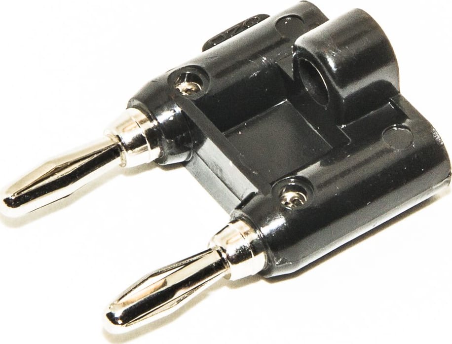 Mueller Electric BU-PMDP-0 Stackable Double Banana Plug Black