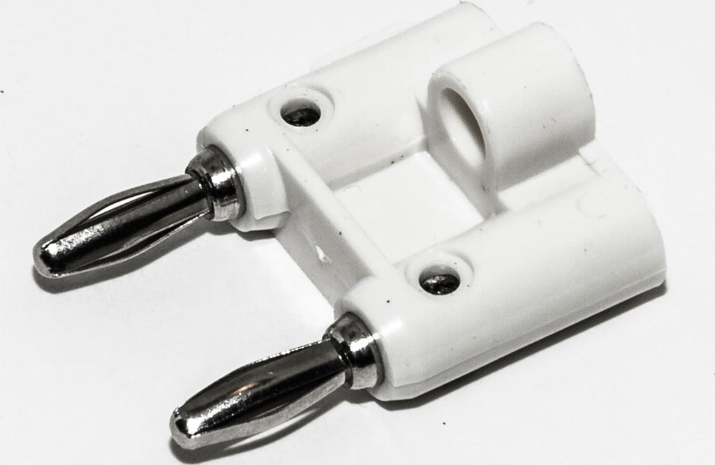 Mueller Electric BU-PMDP-9 Dual 4mm Banana Plug White