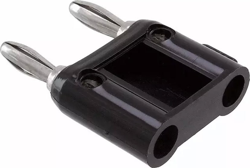 Mueller Electric BU-PMDP-S-0-10 Double Banana Shorting Plug (Black) - 10 Units