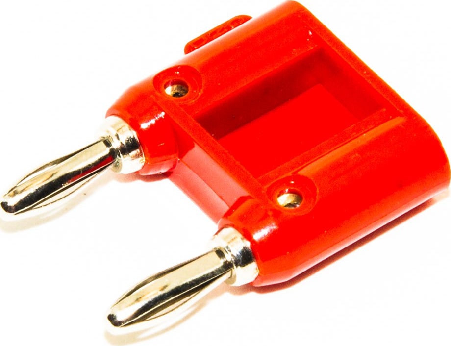 Mueller Electric BU-PMDP-S-2 Dual 4mm Banana Shorting Plug Red