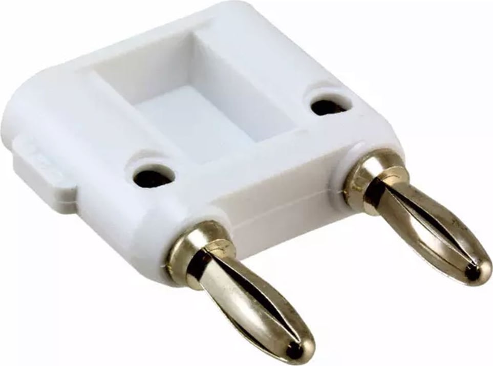 Mueller Electric BU-PMDP-S-9 Dual 4mm Banana Shorting Plug White