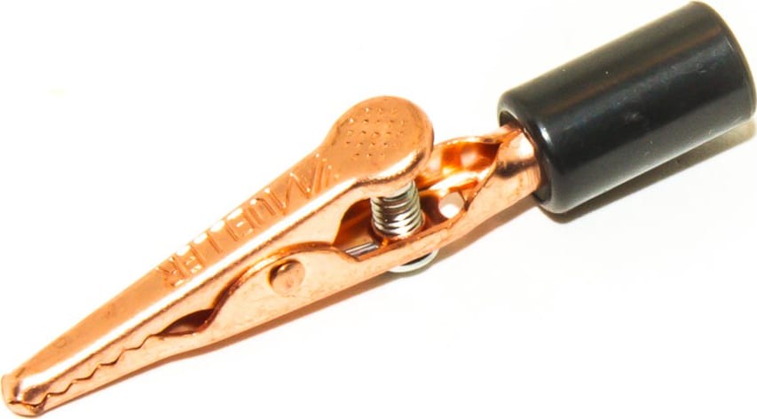Mueller Electric BU-60CHS-0 Black Alligator Copper Clip Acetate Handle