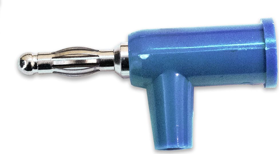 Mueller Electric BU-P1825-6 Stackable Banana Plug, Blue 15A