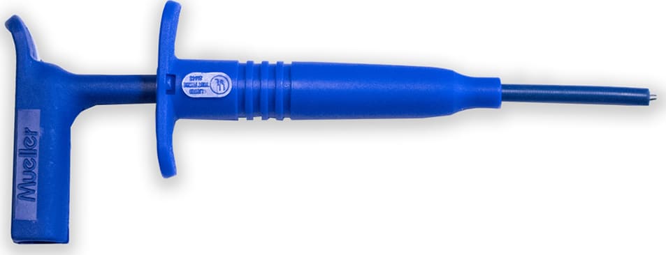 Mueller Electric BU-20432-6 - Right Angle Insulated Plunger Clamp Clip, 5.50' (Blue)