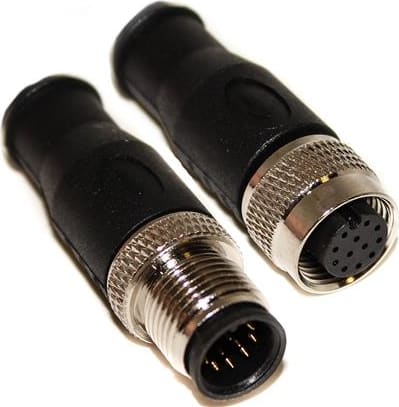 Mueller Electric BU-1402551 - 12-Position Male to Female Shielded Cable Assembly, 3m
