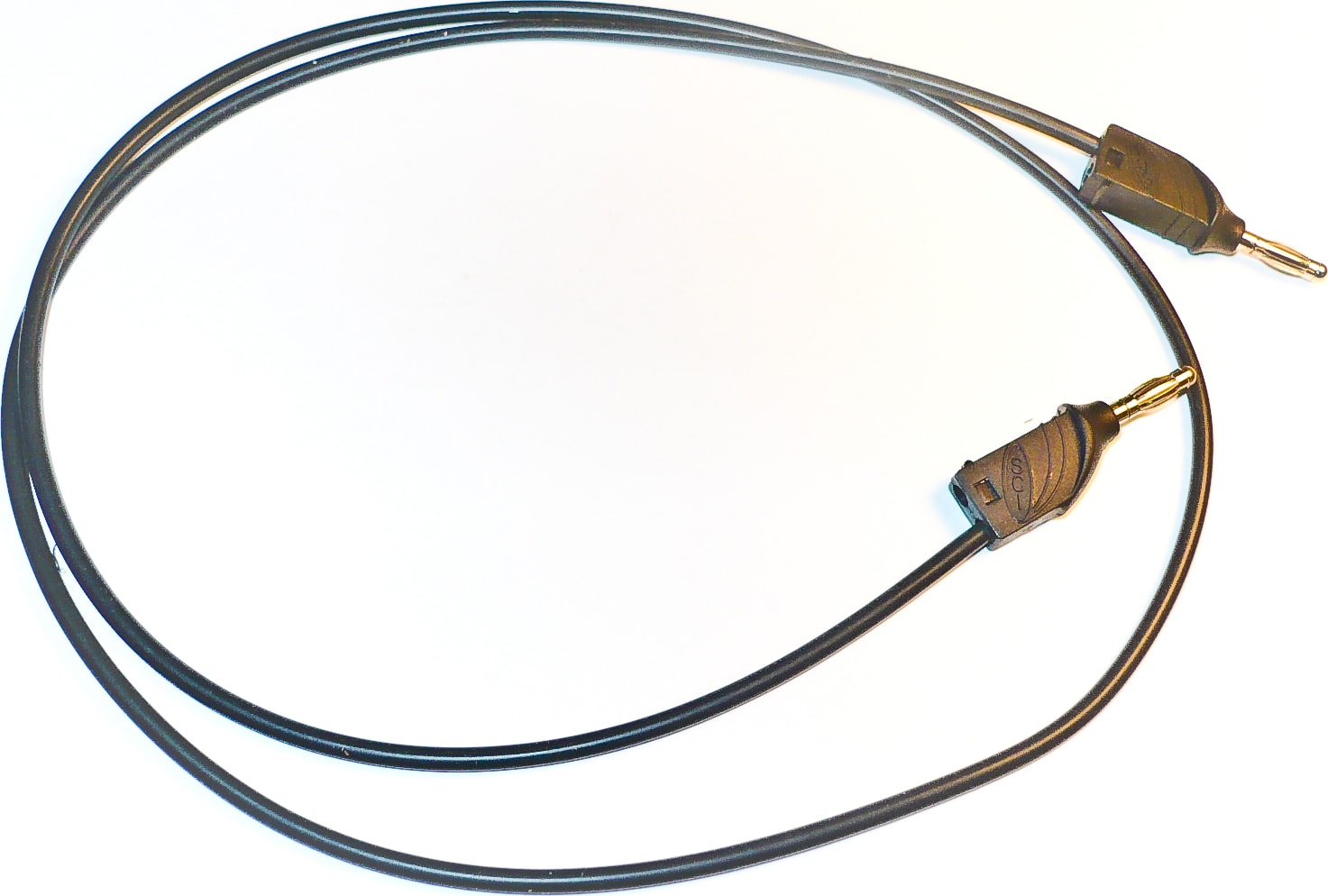 Mueller Electric BU-2929-M-144-0 Black Unshrouded Banana Plug on Both Ends