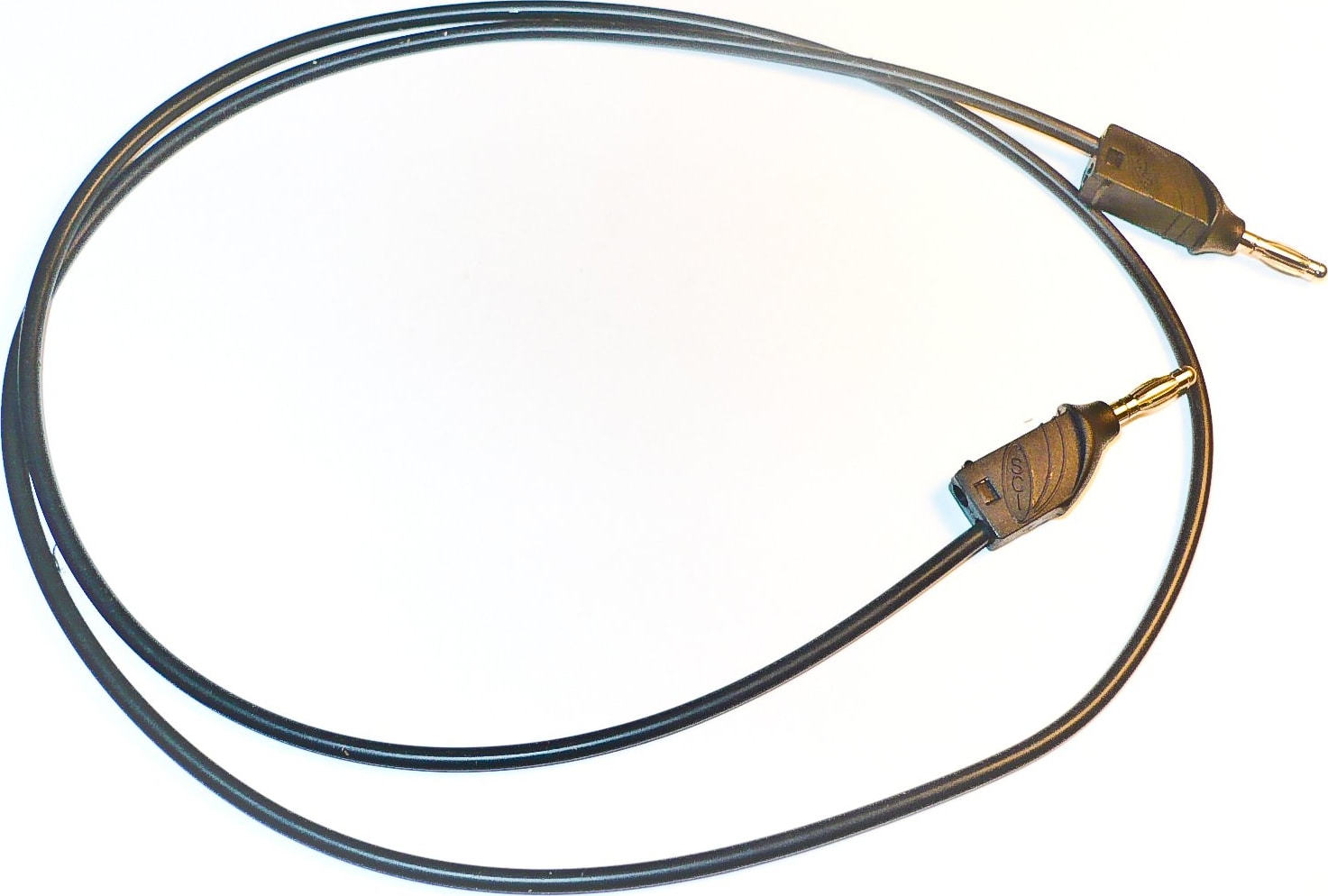 Mueller Electric BU-2929-M-20-0 Black Unshrouded Banana Plug on Both Ends
