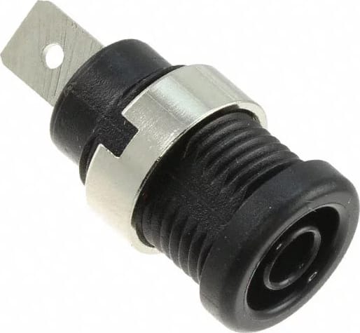 Mueller Electric BU-31610-0 Black Screw-In Safety Socket Spade and Plastic Nut