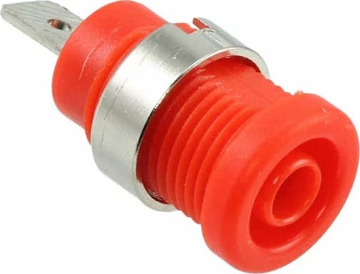 Mueller Electric BU-31610-2 Red Screw-In Safety Socket Spade and Plastic Nut