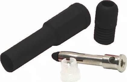 Mueller Electric BU-32603-0 4mm Shrouded Banana Plug - 1000V Black Cable Mountable