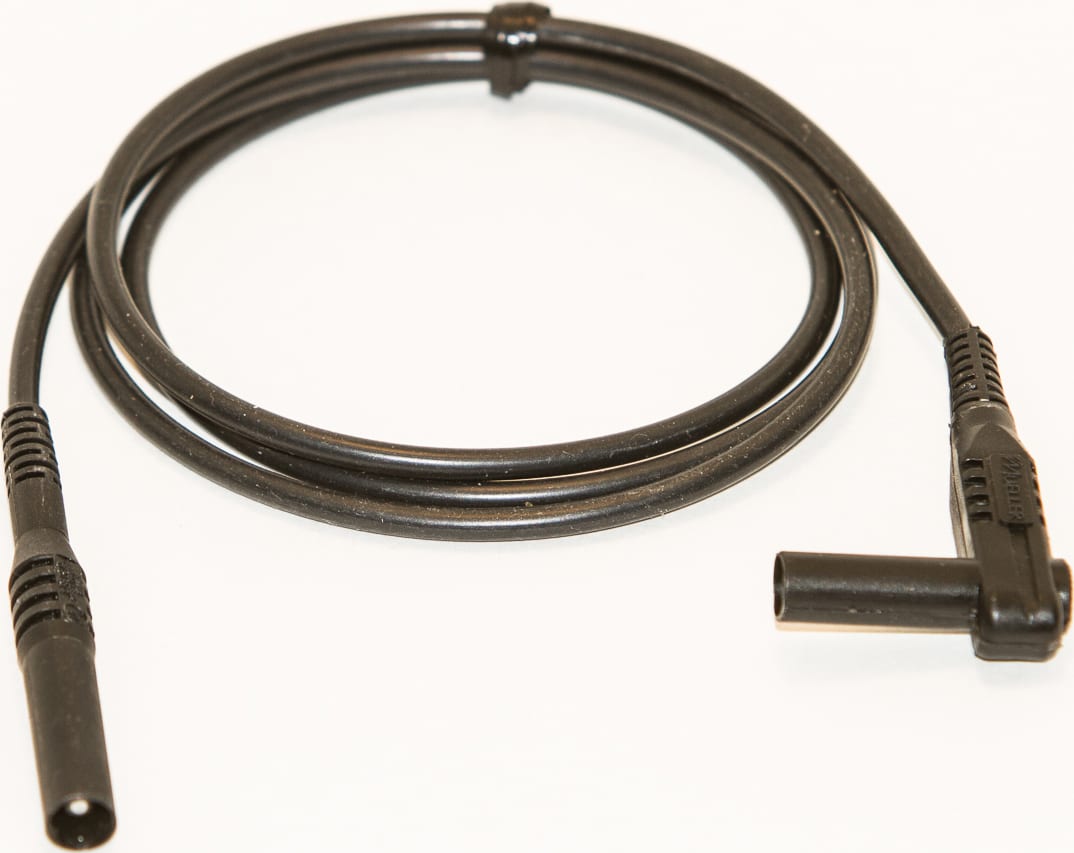 Mueller Electric BU-6162-M-24-0 Black Rt Angle Shrouded Banana Plug
