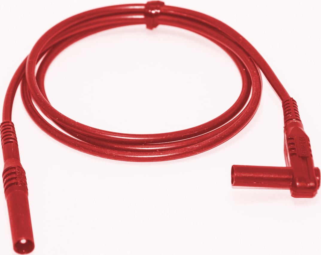 Mueller Electric BU-6162-M-72-2 Red Rt Angle Shrouded Banana Plug