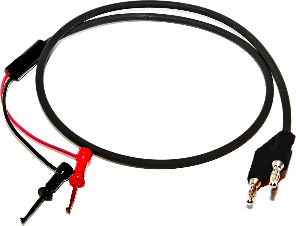 Mueller Electric BU-7014-B-24-0 Mini-Micro-Plunger with RG58, 24' Black Stackable Dual Banana Plug