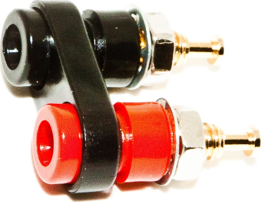 Mueller Electric BU-P2143-0 Black Dual Mini Banana Jack