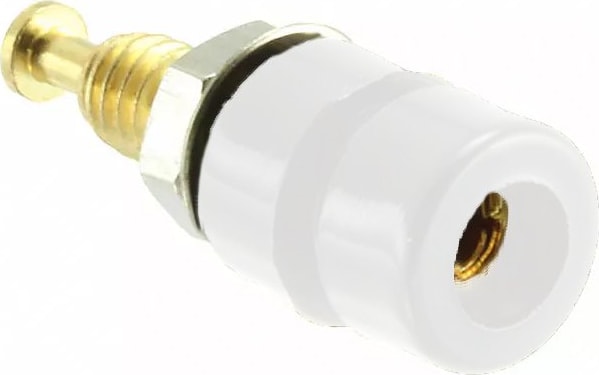 Mueller Electric BU-P3542-9 White 10PK Pin Tip Jack