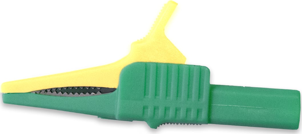 Mueller Electric BU-65-B - Insulated Alligator Clip (Green/Yellow)