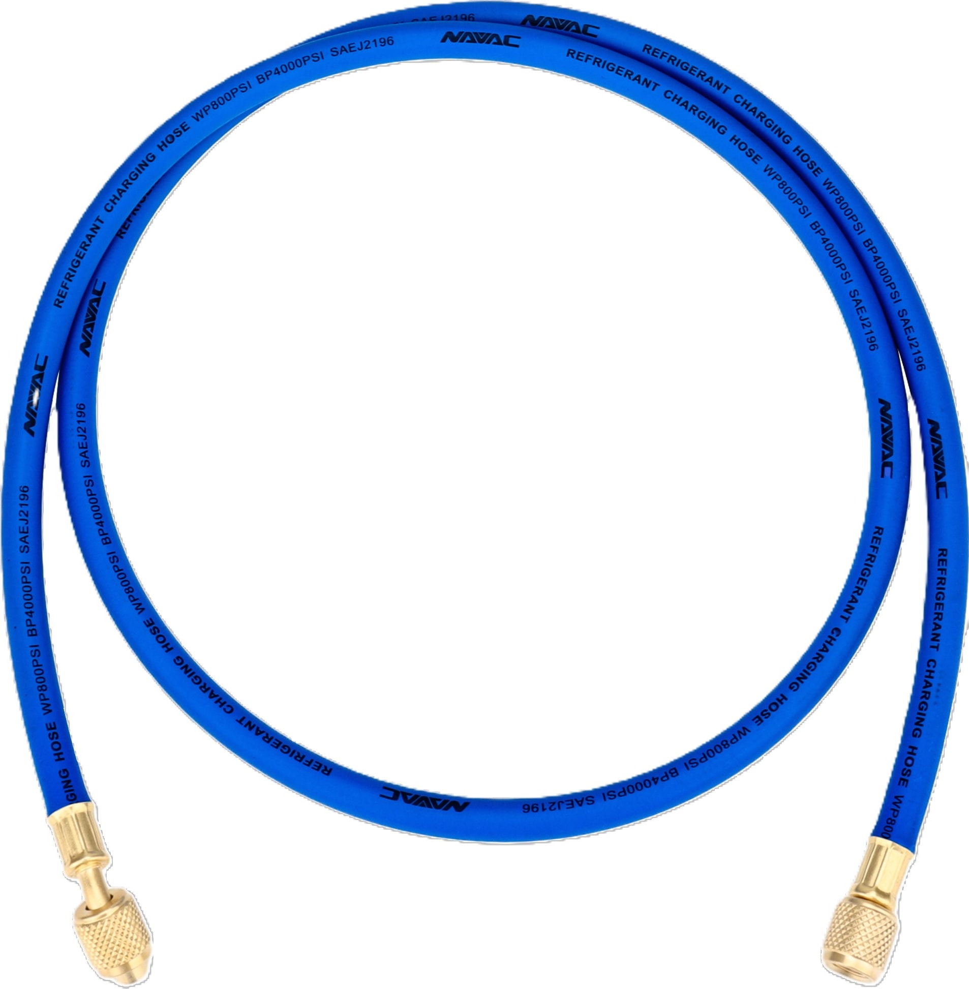 NAVAC NH5B - 1/4in Charging Hose, 5ft Long, Blue