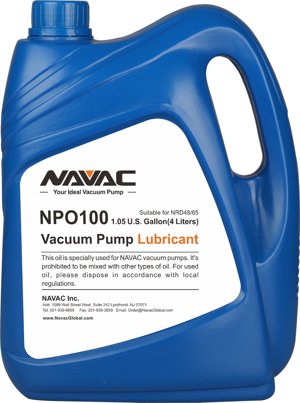 NAVAC NPO100 - Vacuum Pump oil for NRD48/65, 4 liters