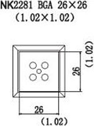 Quick NK2281 - BGA, 26 x 26mm, (1.02 x 1.02)
