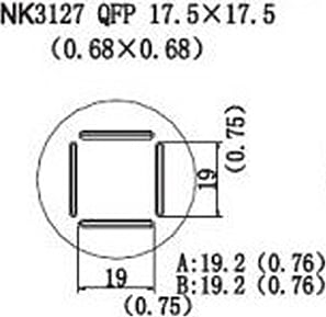Quick NK3127 - QFP, 17.5 x 17.5mm, (0.68 x 0.68)