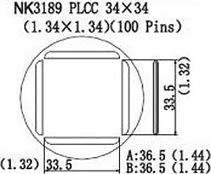 Quick NK3189 - PLCC, 34 x 34mm, (1.34 x 1.34), 100 Pins