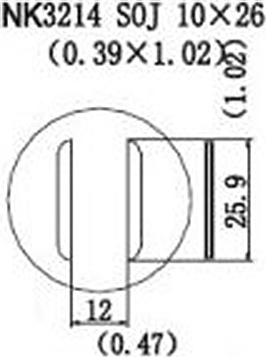 Quick NK3214 - SOJ, 10 x 26mm, (0.39 x 1.02)