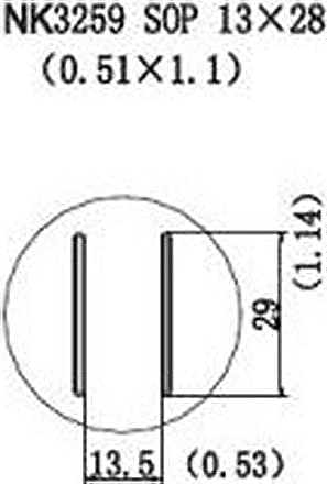 Quick NK3259 - SOP, 13 x 28mm, (0.51 x 1.1)