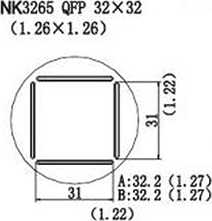 Quick NK3265 - QFP, 32 x 32mm, (1.26 x 1.26)
