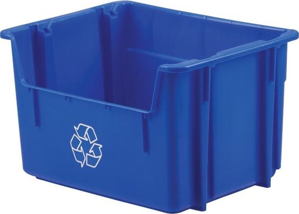 Lewis Bins NPL 252 - Recycle Bin, Stack & Nest, 15.2' x 20.2' x 12.4', Blue