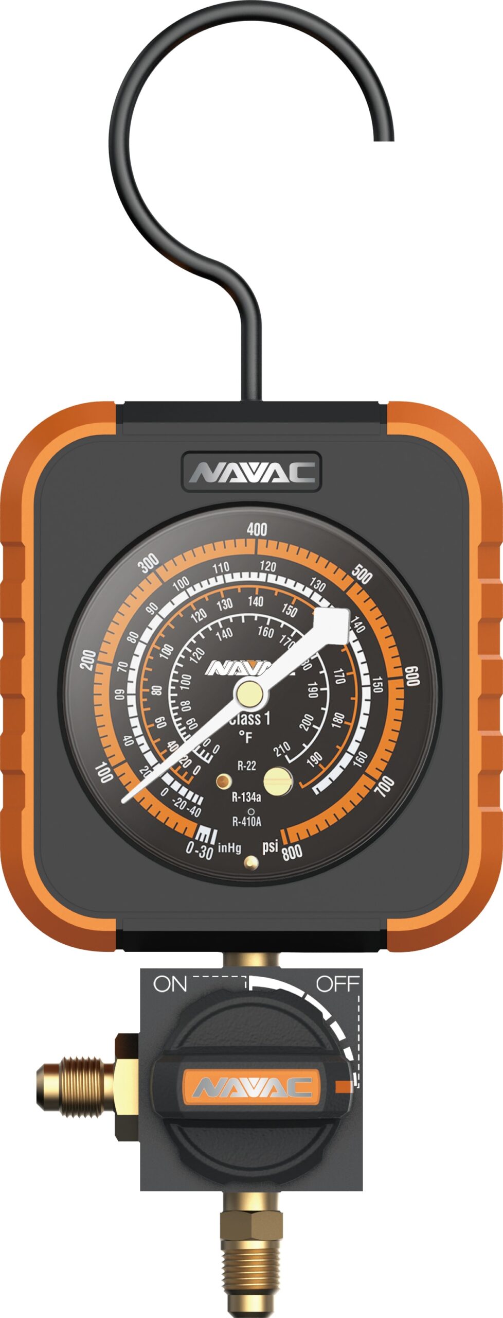 NAVAC NRM1B0201 - Manifold Gauge for R22, R134-a and R-410A (Includes Hose Set)